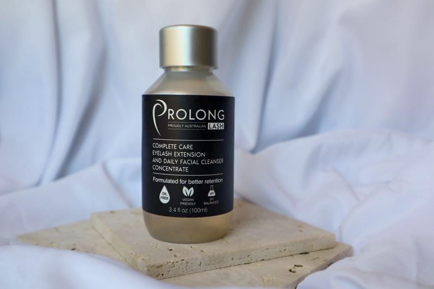 Bottle of Prolong Lash product on a white background